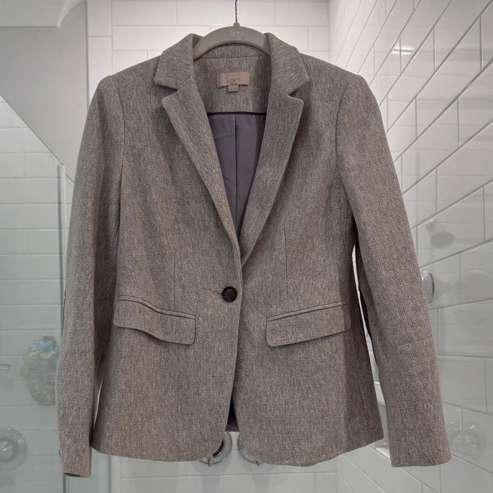 LOFT Women's Classic Gray Suit Jacket